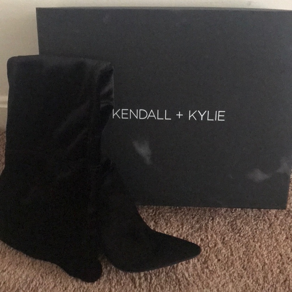 Kendall + Kylie knee high suede boots